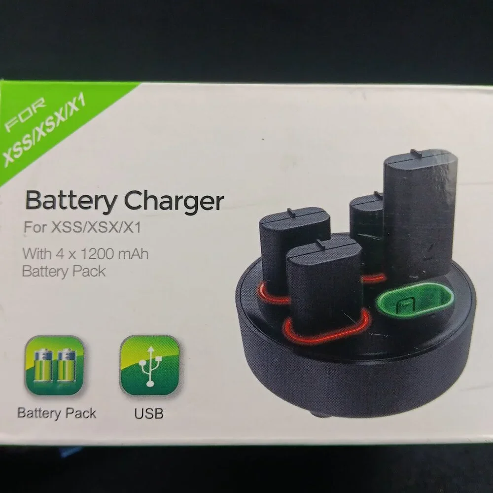 Battery Charger w/ 4 Batteries for XSS/XSX/X1 1200mAh